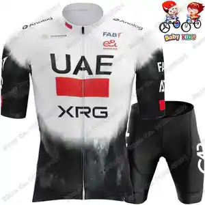 Đội đua xe đạp 2025 Đội trẻ em UAE, Yellow Italia France Rose Set Tadej Pogačar, quần áo đạp xe cho bé trai và bé gái, xe đạp xe đạp, quần xe đạp 10 Quần áo bán hàng chính đi xe đạp màu hồng - №9