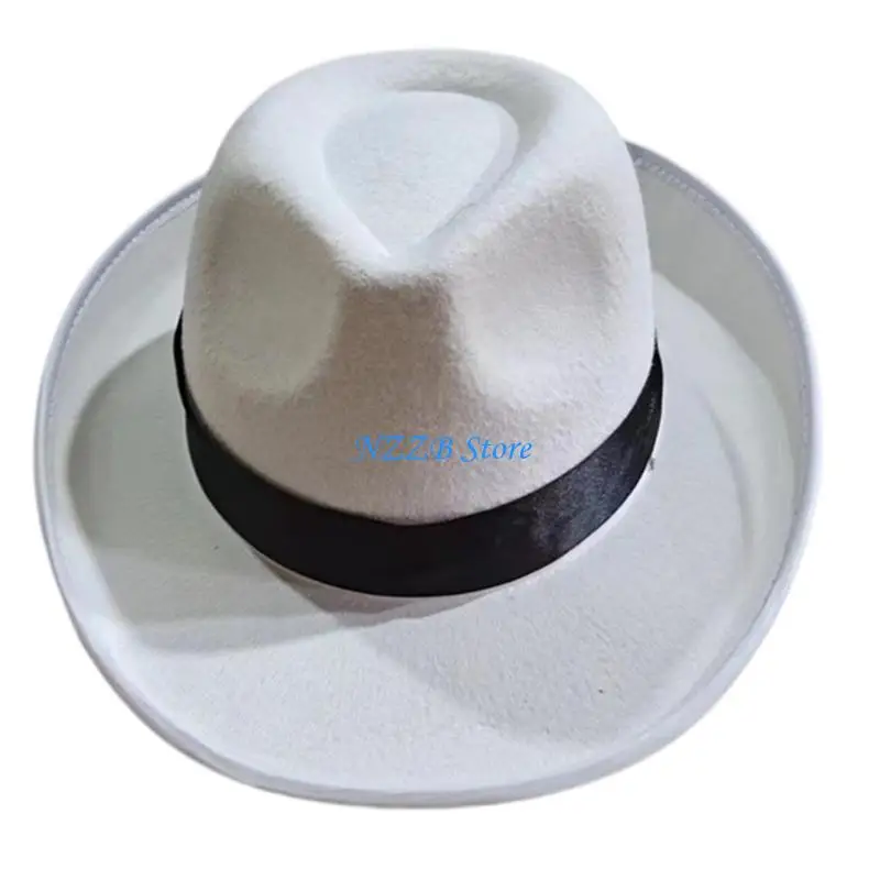 

T21F Gathering Gentleman Hat Magicians Fedoras Hat Teens Festival Proms Hat