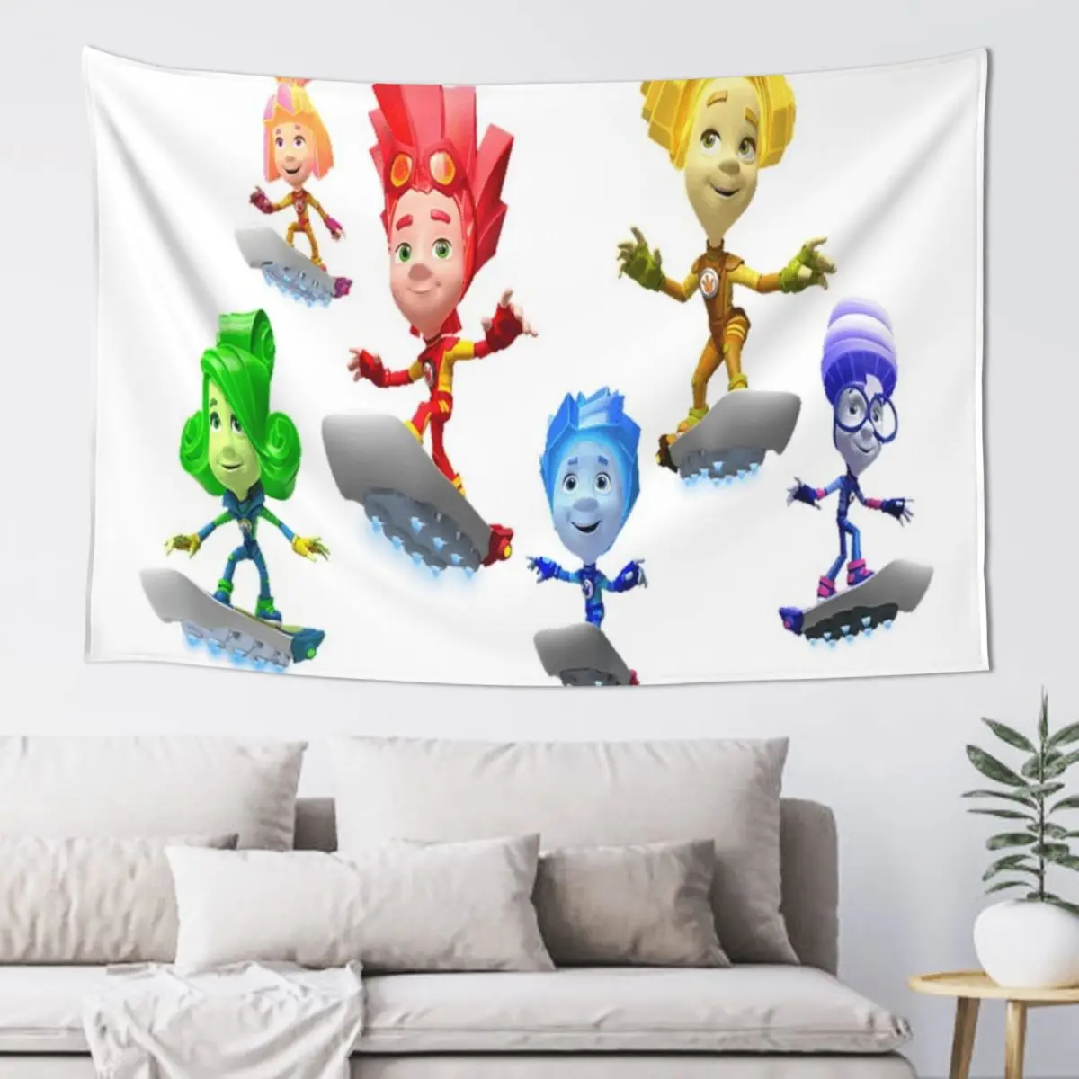 

Cartoon the fixies Tapestry Wallpaper Bedroom Wall Hanging Decor Custom Tapestry
