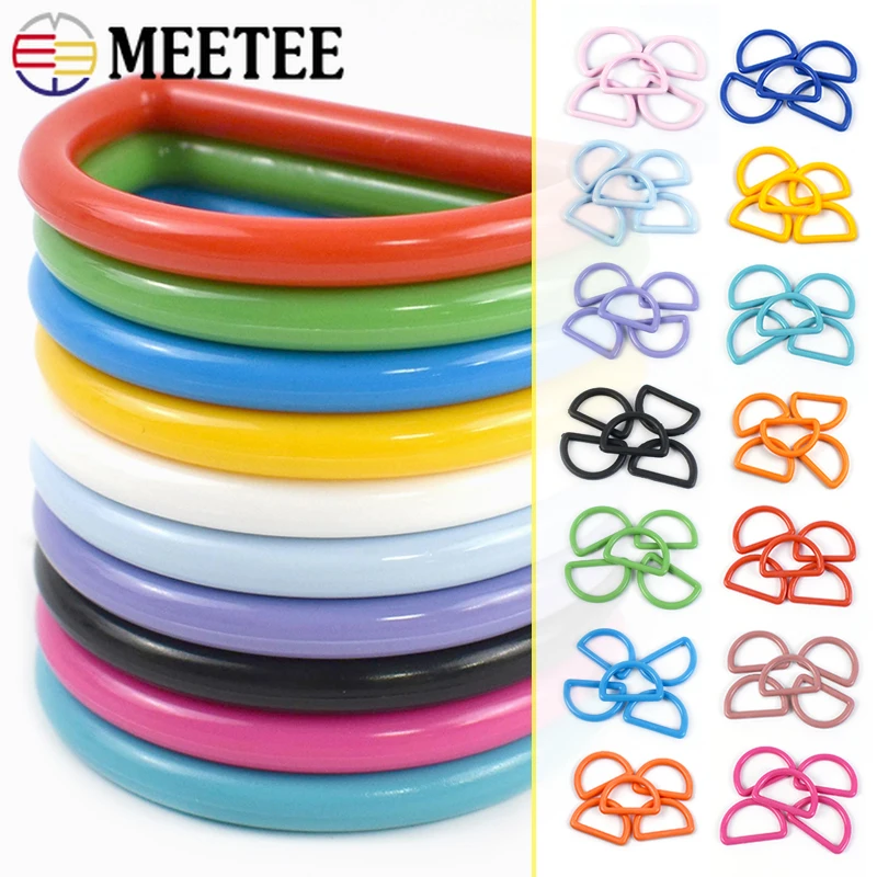 

50Pcs 15-38mm Plastic Buckles for Backpack Bag Straps Adjustment Buckle D Ring Webbing Strap Decor Clasp DIY Sewing Accessories