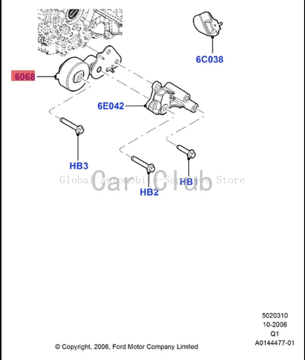 Rear Side Engine Torque Strut Mount 8T4Z6068A 8T4Z6068B 7T4Z6068BA EM3144 A5431 for Ford Edge Lincoln MKX 2007-2010 V6 3.5L