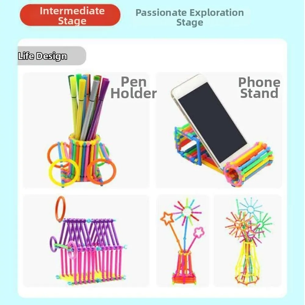 300/500/800/1000/1200 قطعة لغز الأطفال الإبداعي حجم صغير ملون ثلاثية الأبعاد اللبنات الجمعية لتقوم بها بنفسك للأطفال مونتيسوري