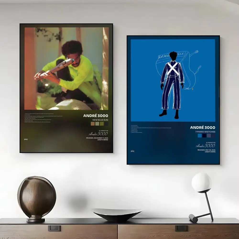 Singer A-Andre 3000 Poster Modern Aesthetic Wall Art Print Trendy Bedroom Home Decor Gift