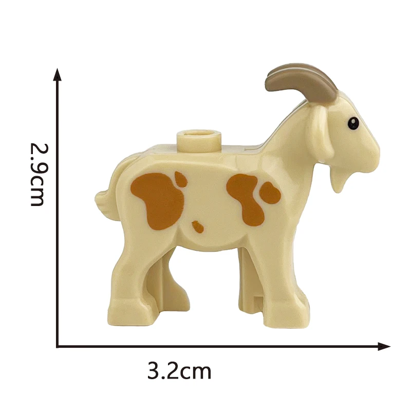 Building Blocks animals goat sheep poultry cattle fowl chick farm domestic goose bird Accessories kids toys gift natural 5pcs