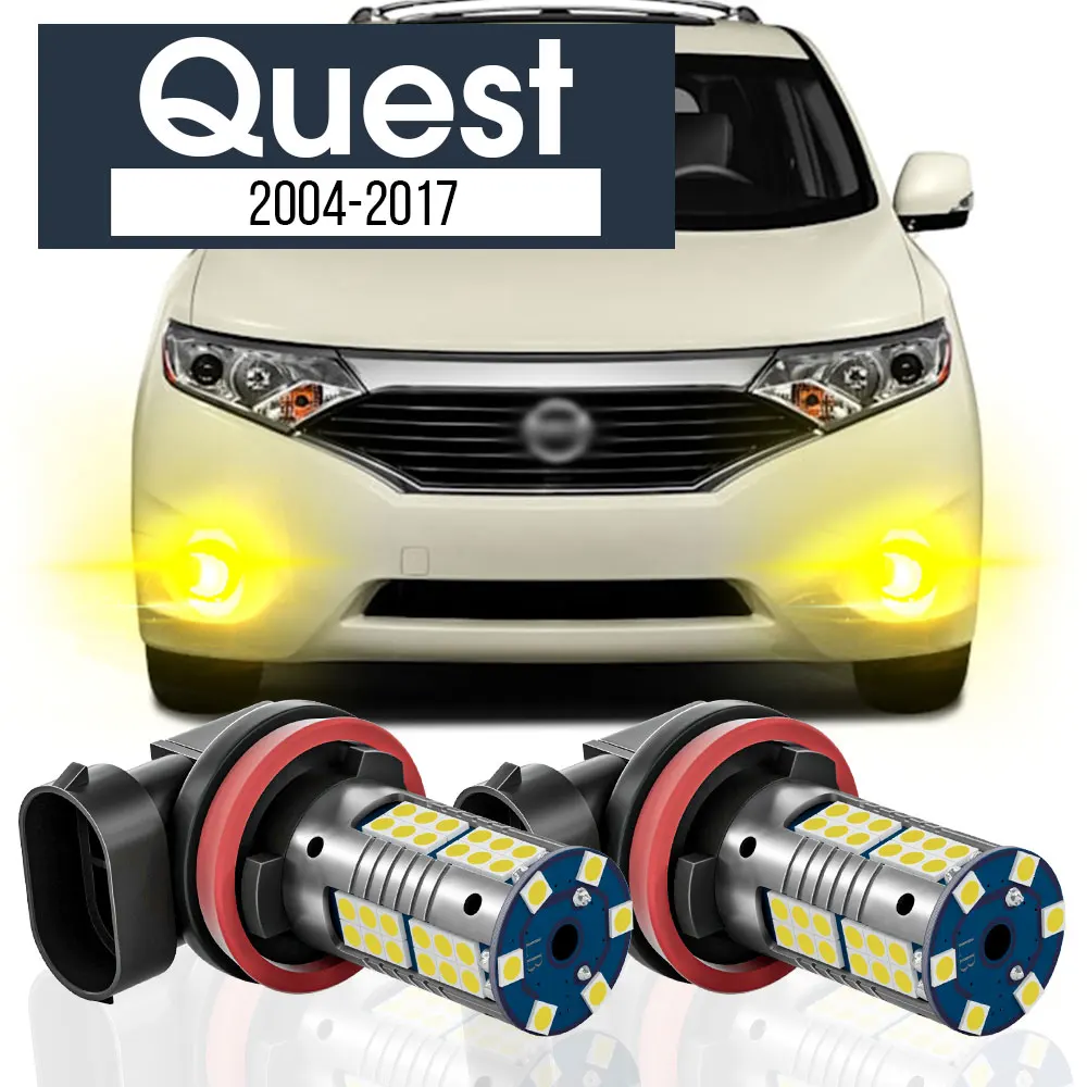 

2x LED Fog Light Lamp Blub Canbus Accessories For Nissan Quest 2004-2017 2005 2006 2007 2009 2010 2011 2012 2013 2014 2015 2016