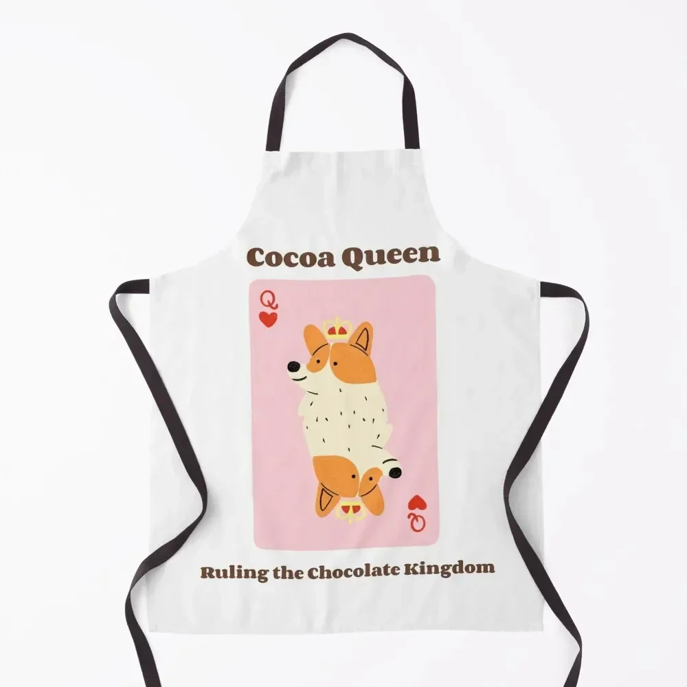 

Cocoa Queen of Hearts Corgi Apron Sexy cook wear Teacher waterproof for women Apron