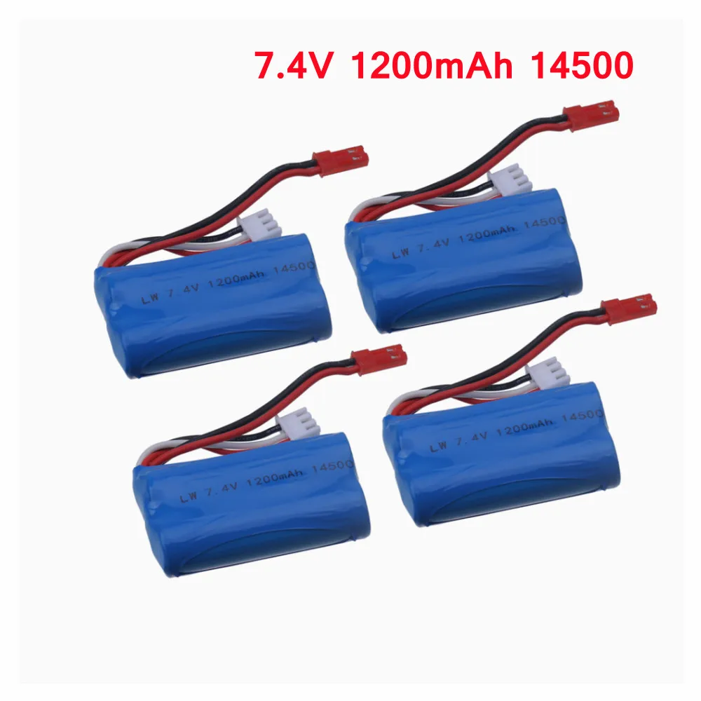 Литий-ионный Аккумулятор 7,4 в 1200 мА/ч 14500 для Syma F1 BR6802 HJ370 W608-7 YD712 YD921, запчасти для радиоуправляемых Дронов и игрушек с дистанционным управлением, 1-5 шт.