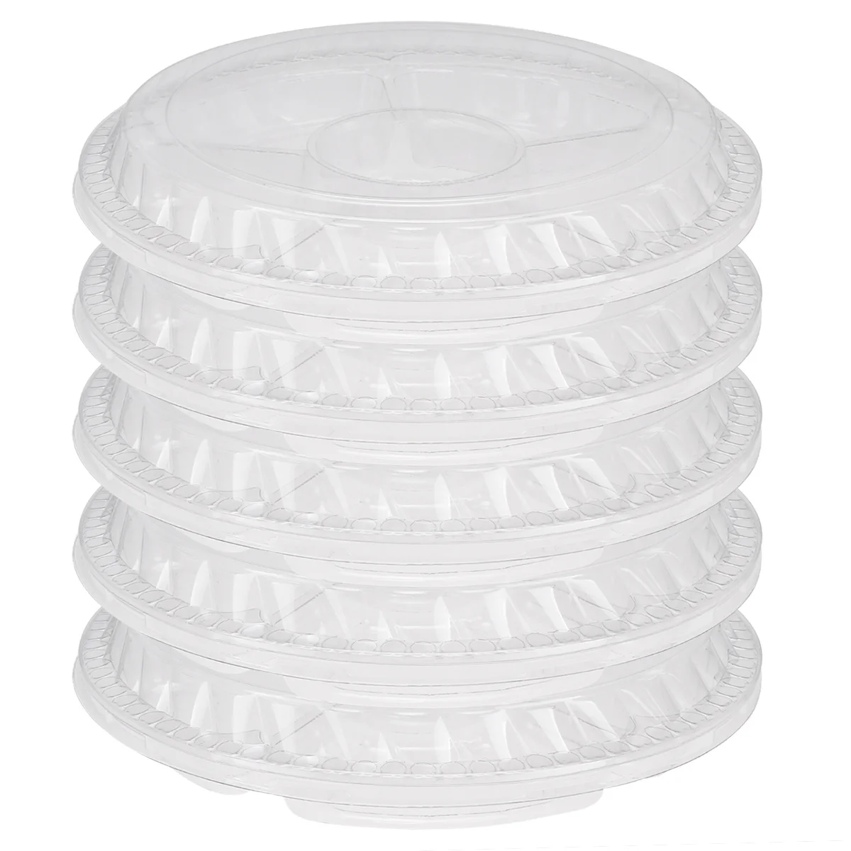 5 قطعة صندوق مقسم الفاكهة 6-شبكة حاوية بلاستيكية شفافة مانعة للتسرب لتخزين سلطة الوجبات الجاهزة حاويات يمكن التخلص منها آمنة للطعام #3