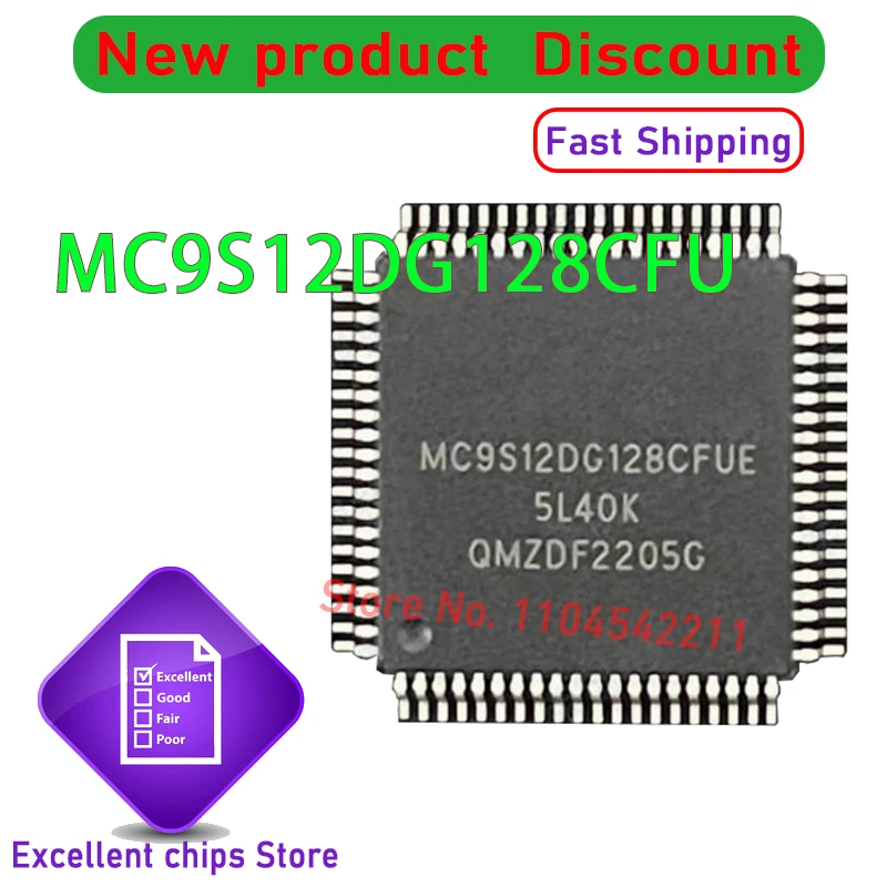 MC9S12DG128CFU (2-5piece)  MC9S12DG128  QFP-80