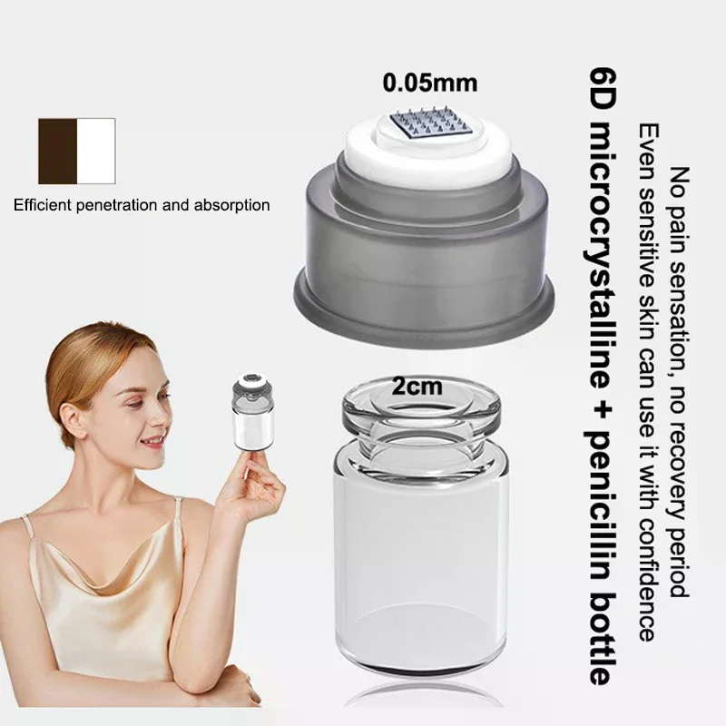 Microneedle Serum Applicator Round Nano 6D Silicone Stamp 0.05mm Serum Applicator  Introducer Beauty Skin Care Tool