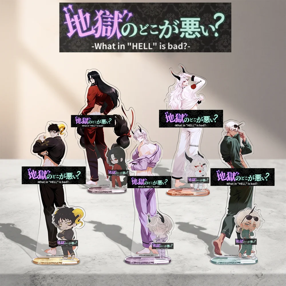 GAME What In Hell Is Bad Satan Leviathan Lucifer 15CM Acrylic Stand Keychain  Anime Stand Desk Display Collectible Fans Gift