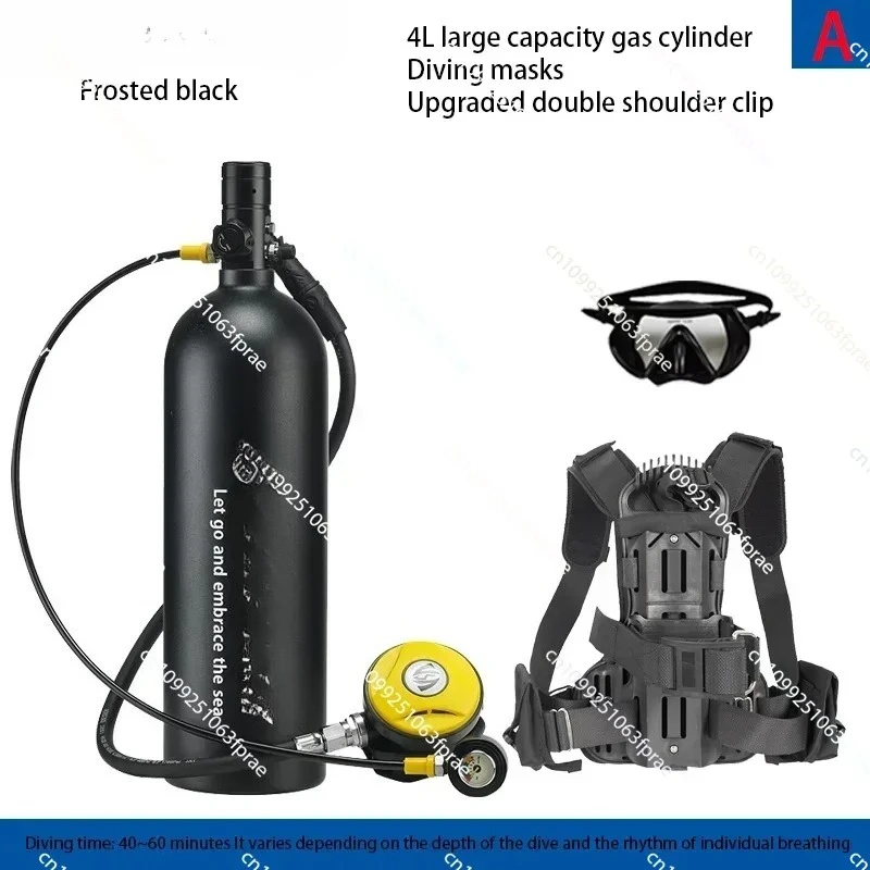 

4L Scuba Tank Diving Oxygen Cylinder Kit Respirator Spair Air Buddy Underwater Diving System 40-60Mins