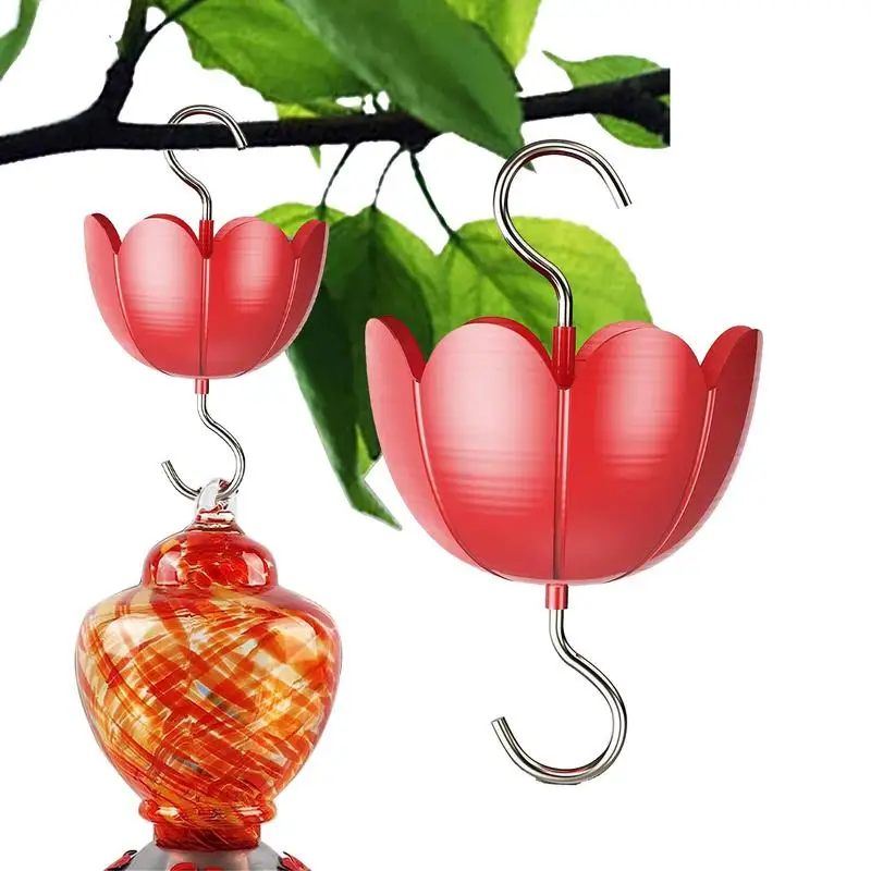 Hummingbird Feeder Ant Guard Flower Shape Moat Hooks For Hummingbird Oriole Sturdy Leakproof Ant Guard Moat Hook For Outdoors