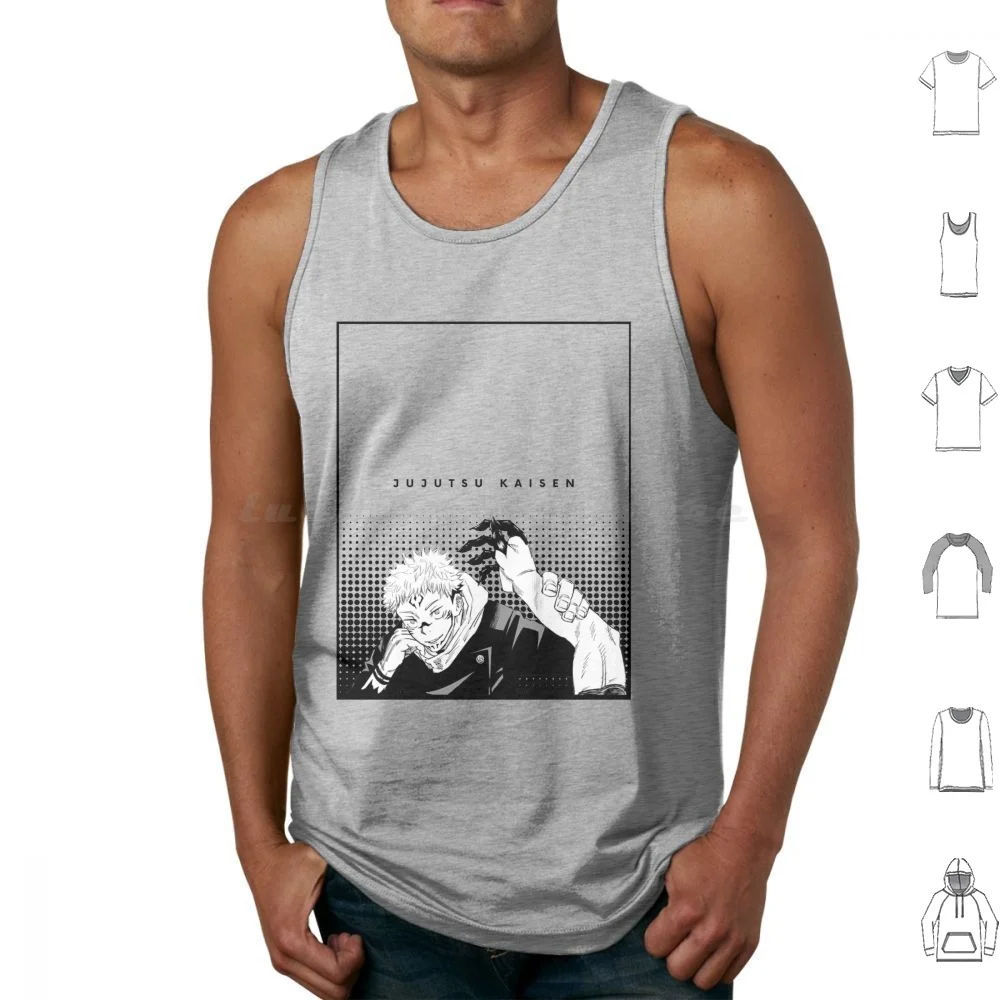 Playful Sukuna Tank Tops Vest Sleeveless Sukuna Ryomen Sukuna Itadori Yuuji Yuuji Jjk Anime Shonen Gojo Satoru