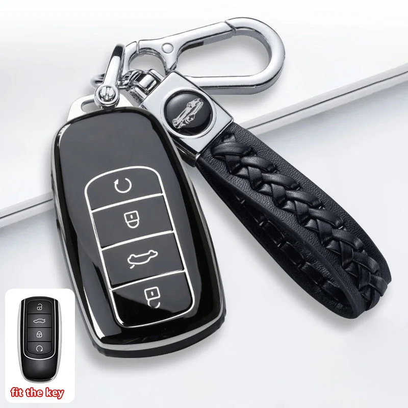 

Автомобильный брелок для Chery Exeed RX 2023, защитная крышка для пульта дистанционного управления, корпус для брелка, кольцо-держатель, брелок, аксессуары для интерьера