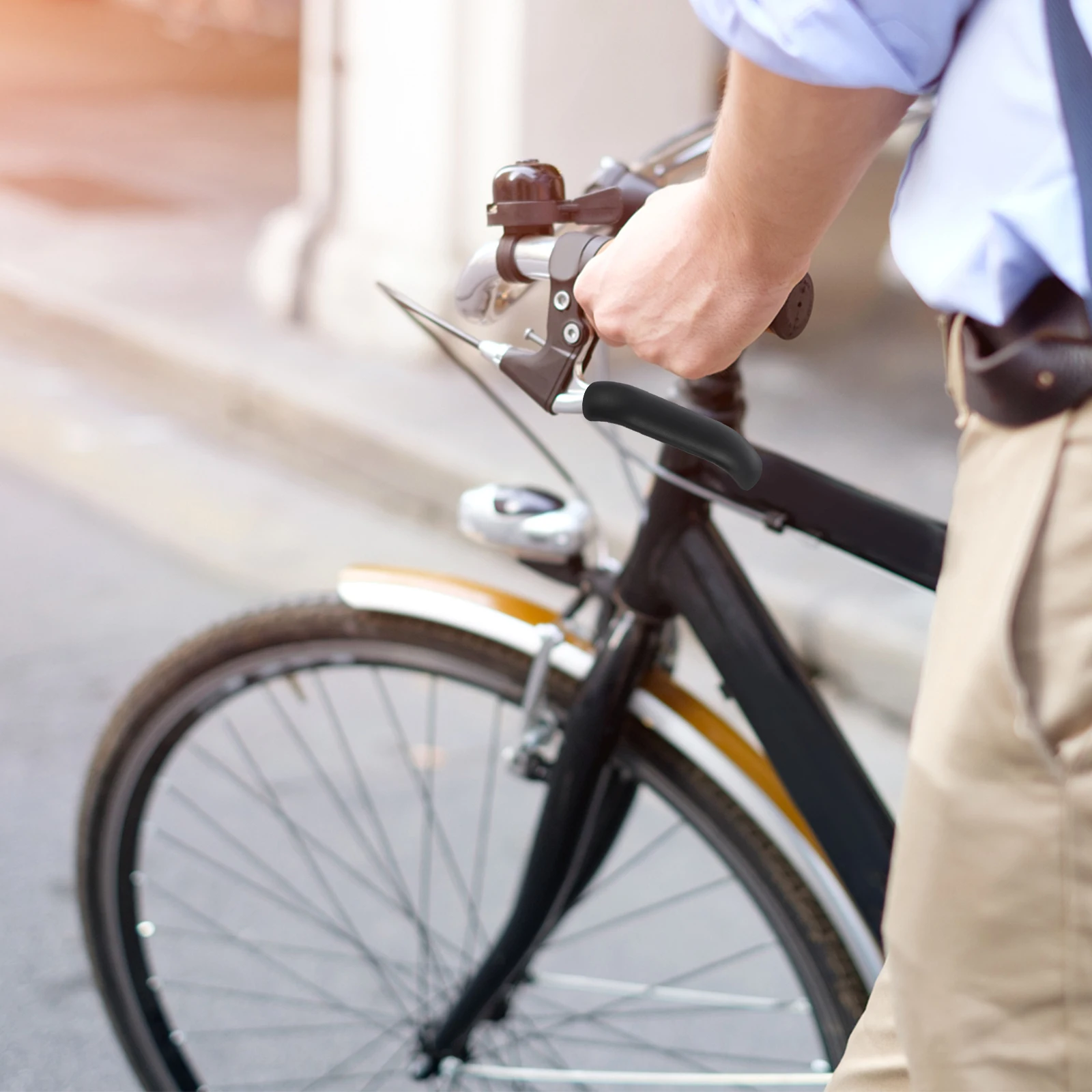 

Bike Brake Lever Protector Silicone Handlebar Cover Durable Scratch Resistant Bicycle Parts Easy Install for Brake
