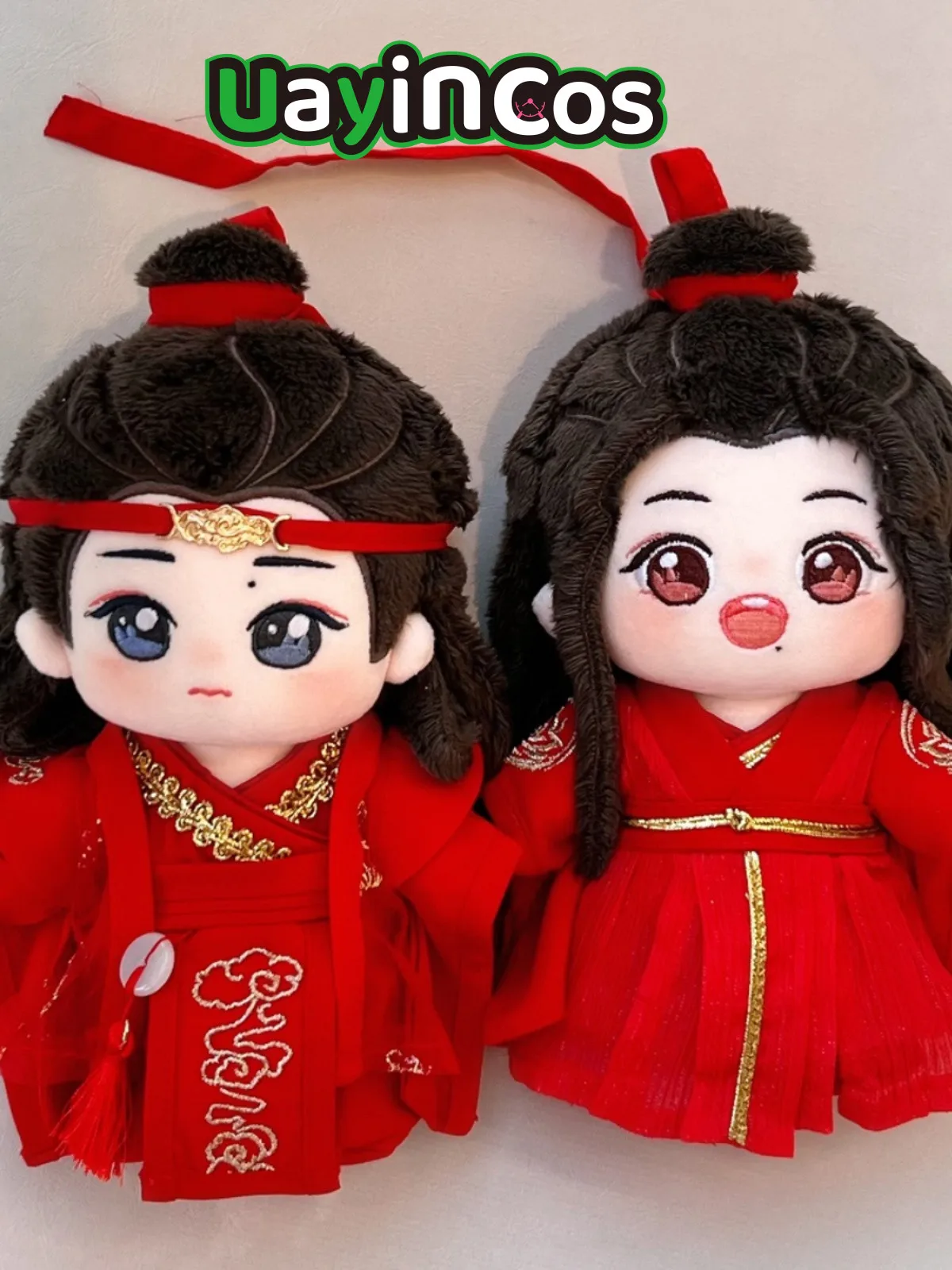 

Grandmaster of Demonic Cultivation MDZS Lan Wangji Wei Wuxian Stuffed 15cm Plushie Plush Cotton Doll Clothes Anime Toy For Kids