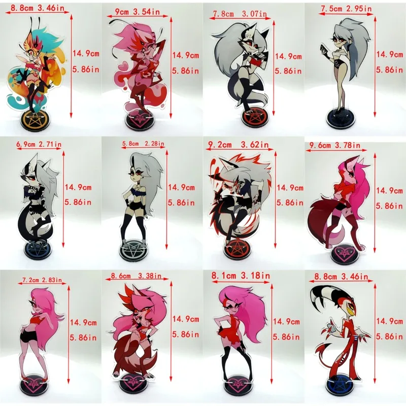 アニメ周辺機器 Hazbin ホテルアクリルフィギュア立ちモデルチャーリーモーニングスターヴァギーデスクトップ美術装飾品ファンギフト