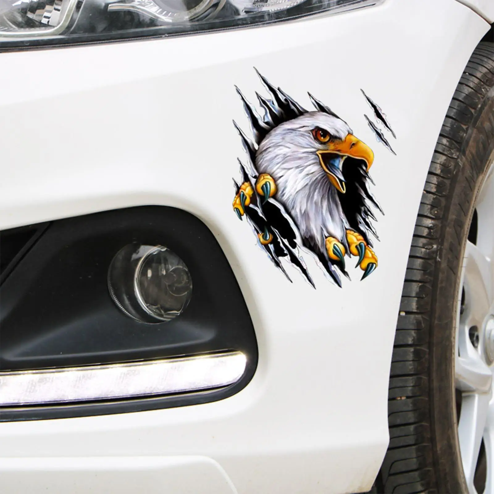 2xEagle Car Sticker Decals Simulation Cartoon for Bumpers Motorcycle Right