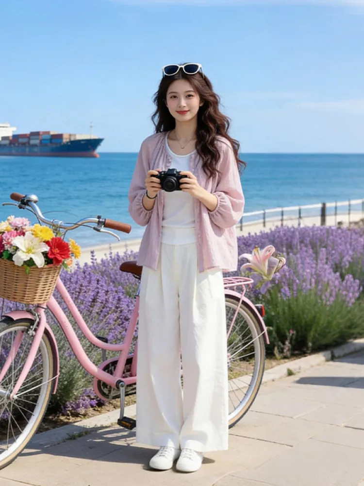 

Korean Style Loose Fit Slimming Shirt Women's Fashionable Transient Cardigan Top Summer 2026 Commute Wind Long Sleeve