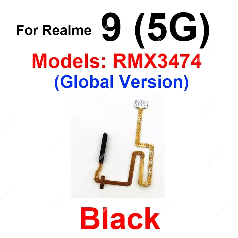 ل Realme 9 5G Speed 9 SE 9i بصمة الاستشعار فليكس كابل زر الطاقة الاستشعار بصمة المنزل اللمس الاستشعار فليكس الشريط