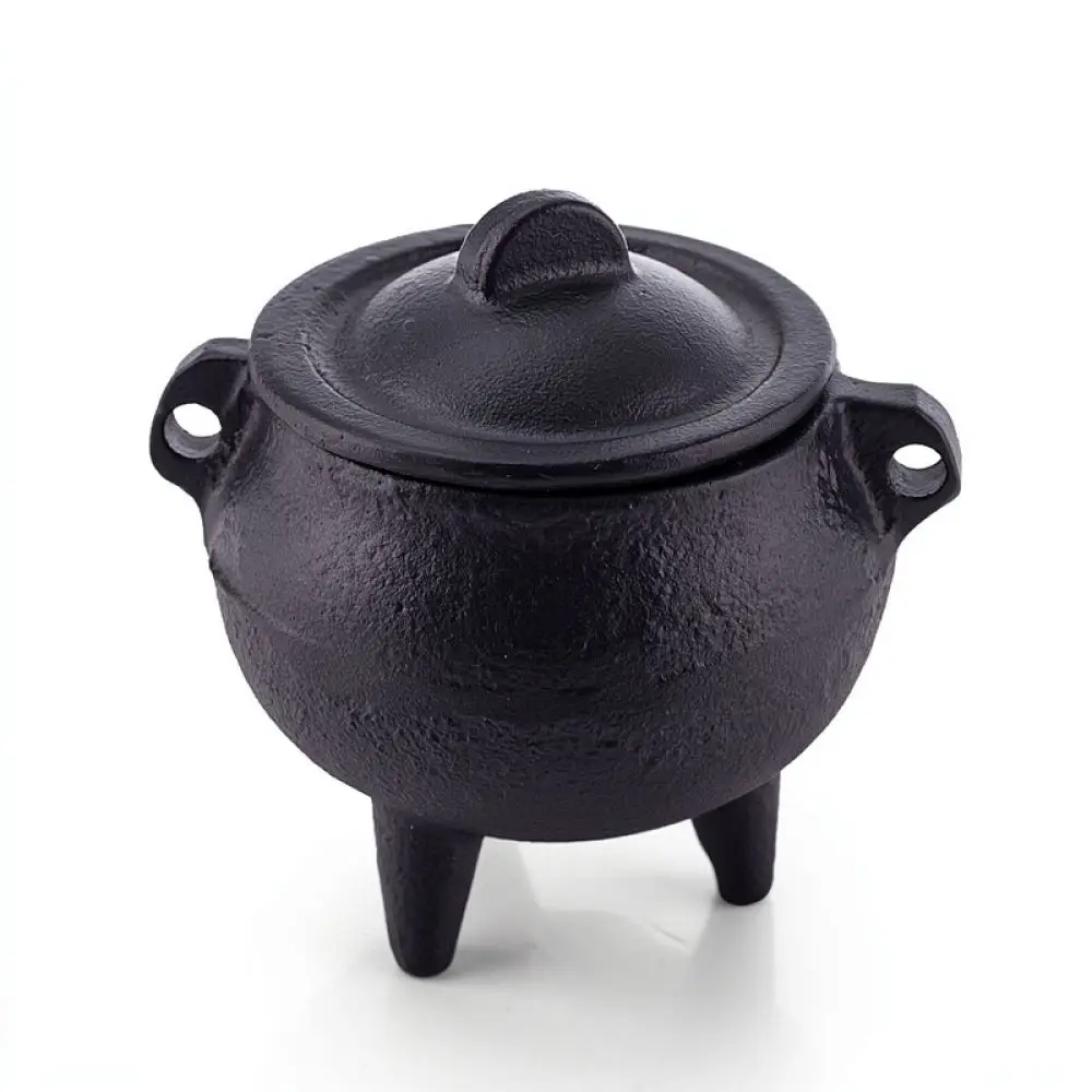 Black Cast Iron Incense Burner Sage Smudge Pot Metal Bowl For Yoga Meditation Home Fragrance Desktop Decor Accessory