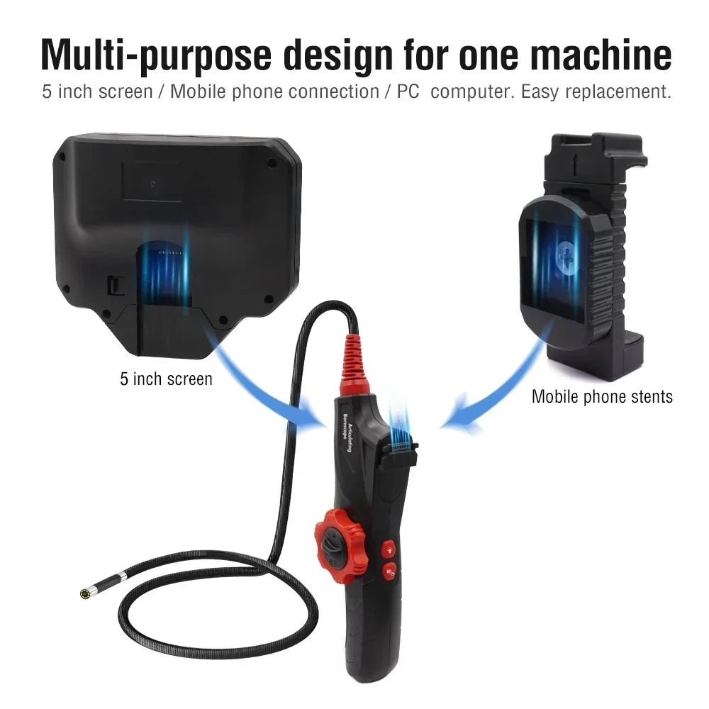 Hot Sale 10 mm Goose Tube Probe Building Borescope With LED Light For Sewera,Pipeline Drainage,HVAC,Elect