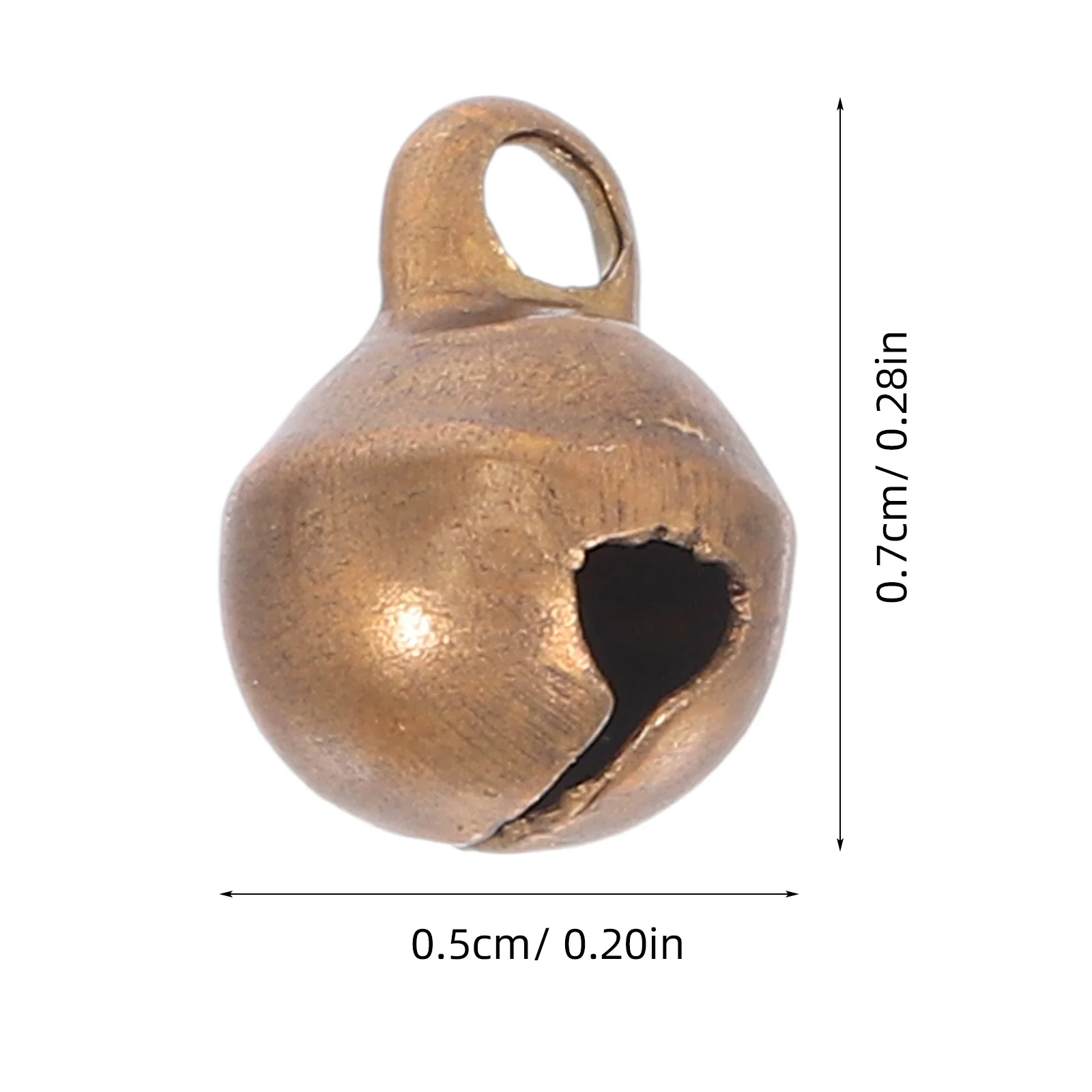 200 قطعة أجراس صغيرة برونزية عتيقة الحرفية: المعلقات المعلقة المعدنية الريفية الصغيرة Diy بها بنفسك مجوهرات خلخال المفاتيح ديكور حلية #6