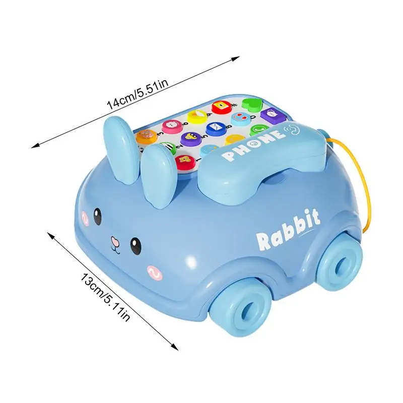 Kid Phone Toy Safe Interactive Car & Phone Toy Colorful Learning Toys With Rich Music & Story Content For Birthday Christmas