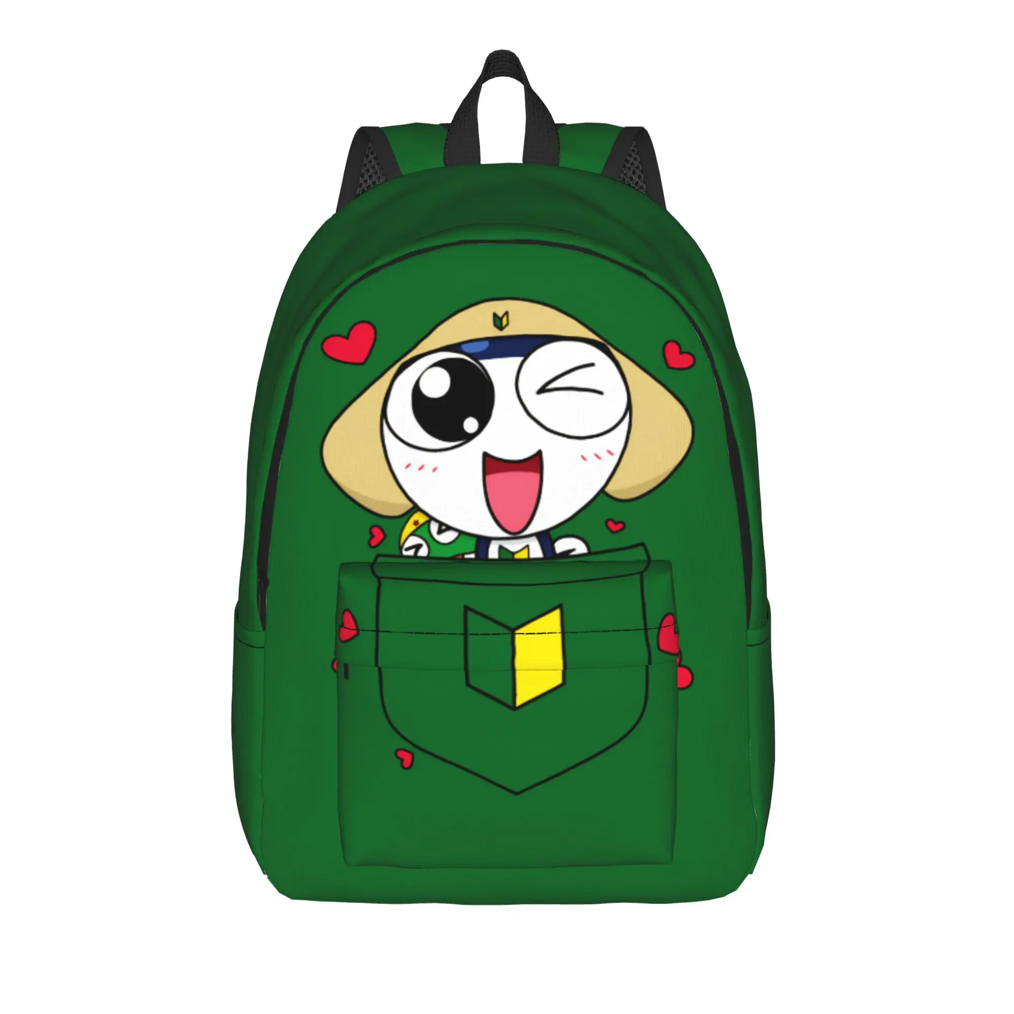 Pocket Tamama Sgt Frog Keroros Backpack for Men Women Cool High School Work Daypack  Laptop Shoulder Bag with Pocket