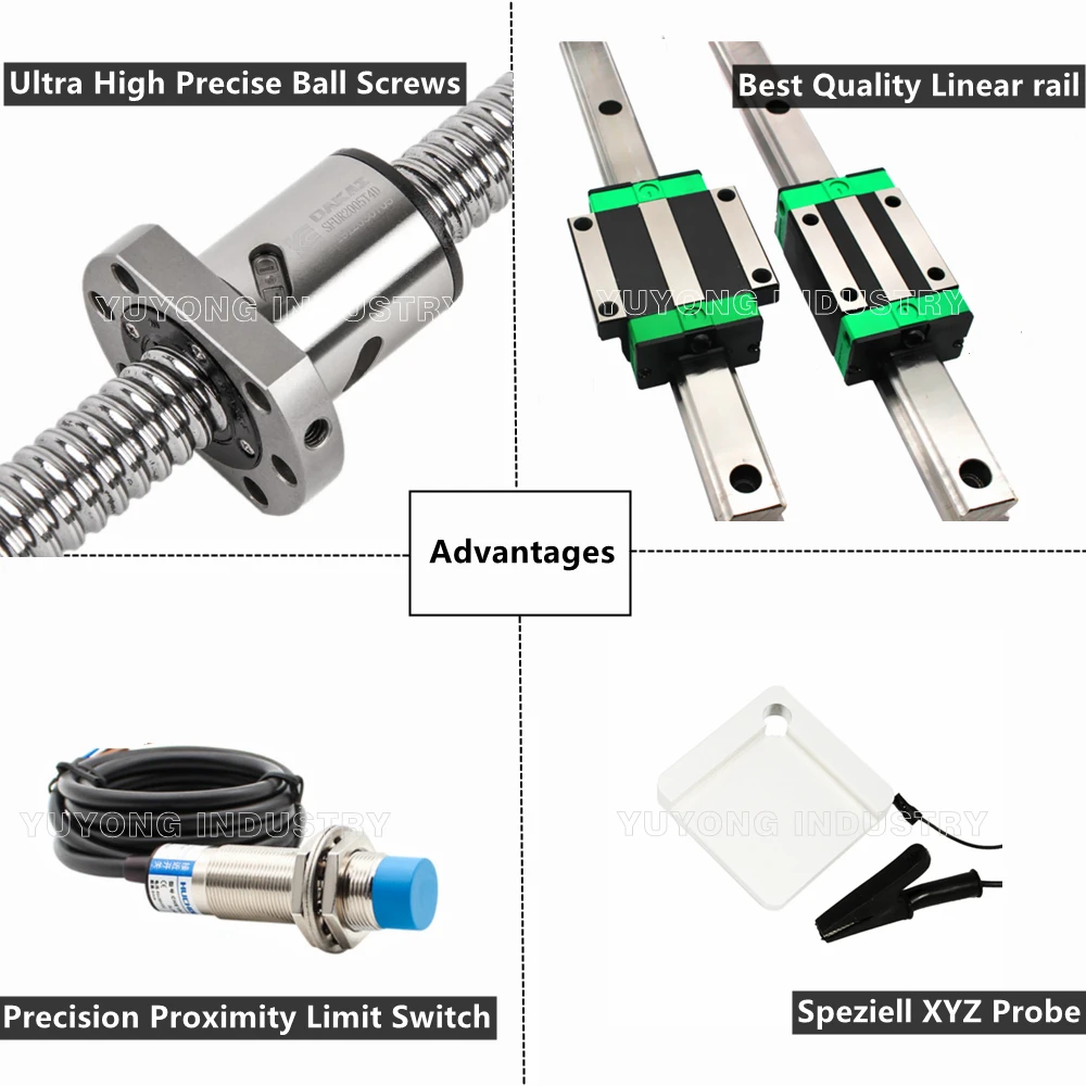 Working Area 1600x1600 Silver QueenAnt PRO V2 16mm Big Ball Screw CNC Full kit Linear Rail precise CNC router