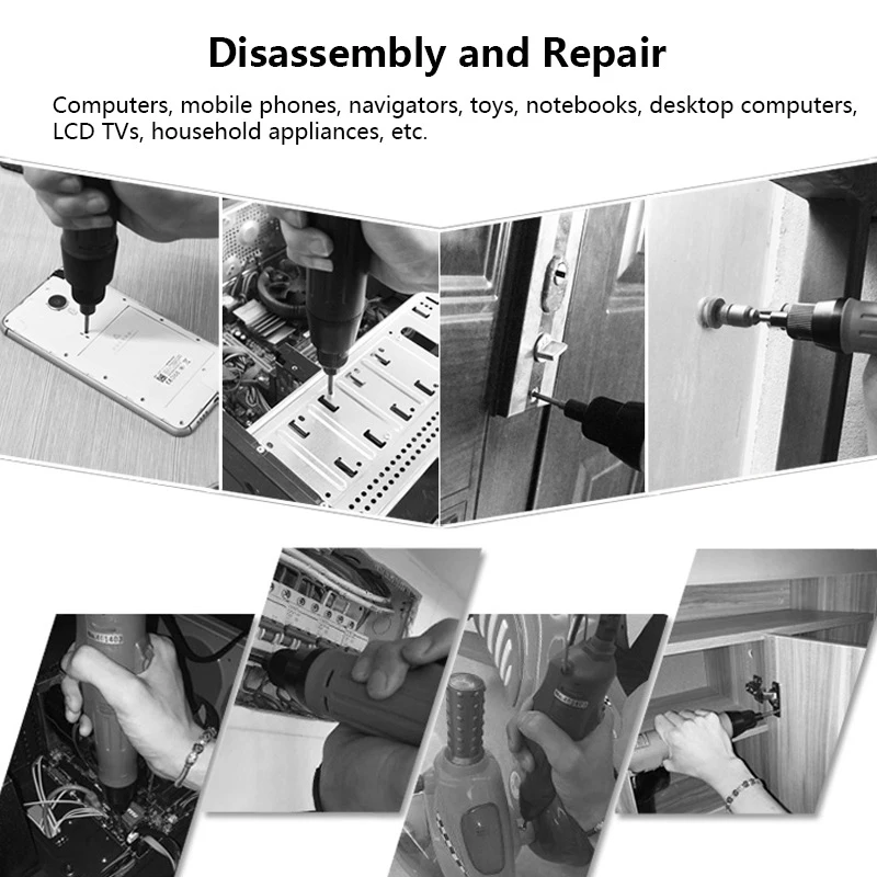 220V Electric Screwdriver H6 Speed 6.35mm Electric Screwdriver Straigh Plug Variable Speed Torque Adjustment