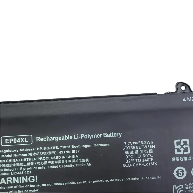 for HP Elite Dragonfly G1 G2 HSTNN-DB9J C Laptop Battery Replacement High Capacity Rechargeable Li-ion Notebook Power Supply