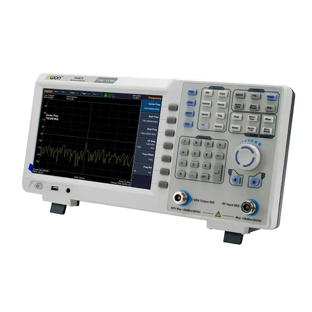 OWON XSA815TG Digital Analyzer 9 inch LCD 1Hz Resolution Bandwidth 9kHz to 1.5GHz Frequency USB with TG