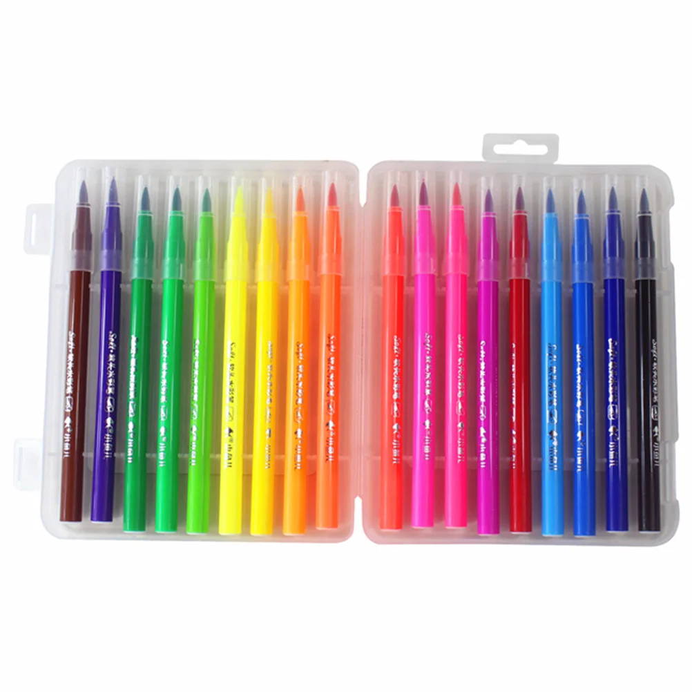 

1 set Washable Watercolor Pens Safe Nontoxic Kids Painting Drawing Tools Bright Colors No Leak Fade Supplies