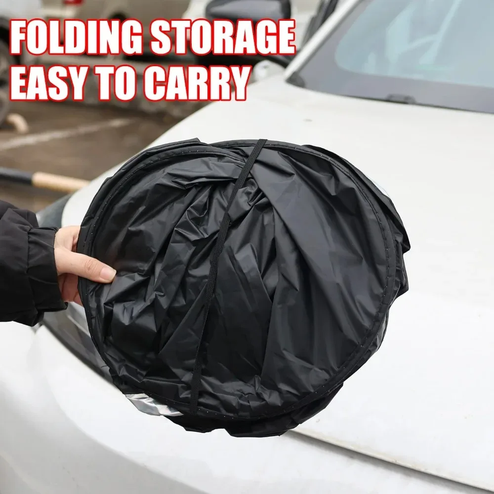 Colorful Laser Car Sunshade Summer Auto Truck Front Windshield Heat Insulation UV Protection Foldable Sun-Blocking Fabric Cover - Image 5