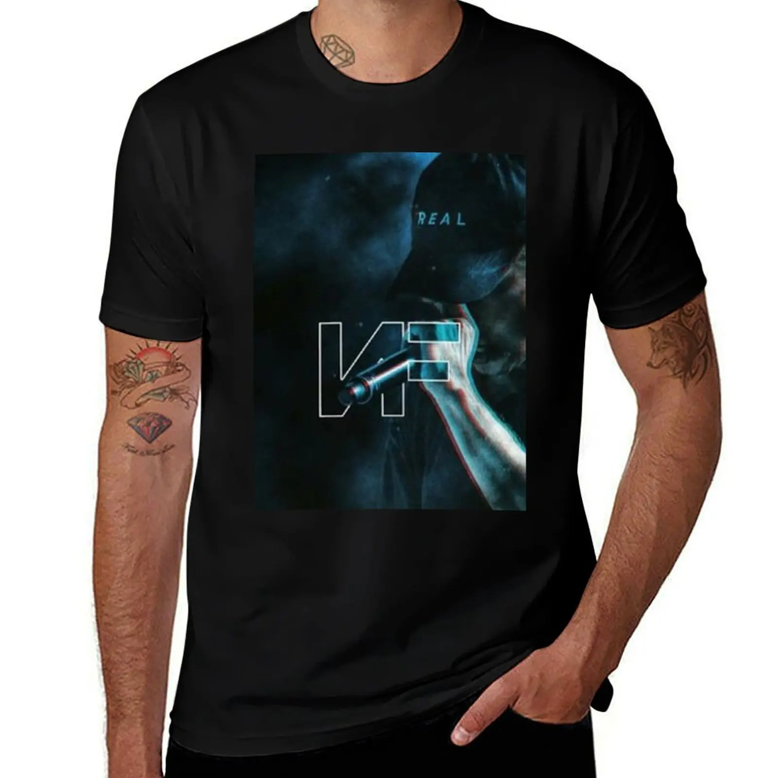 

Nf Real MusicPoster T-Shirt croswit shirt man plus size tops custom t-shirts black t-shirts for men