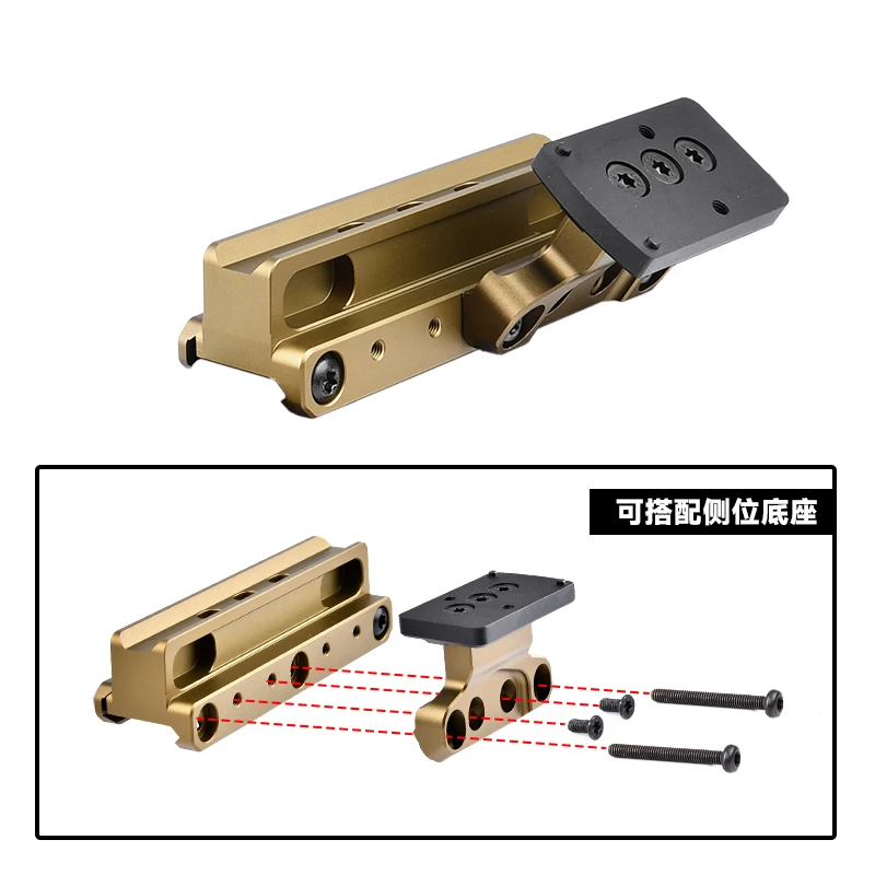 Airsoft Tactical Fast COG Series ACOG VCOG Hunting Sight Metal Base with T-2/RMR Offset Offset Optic Scope Adapter Mount Fit 20m