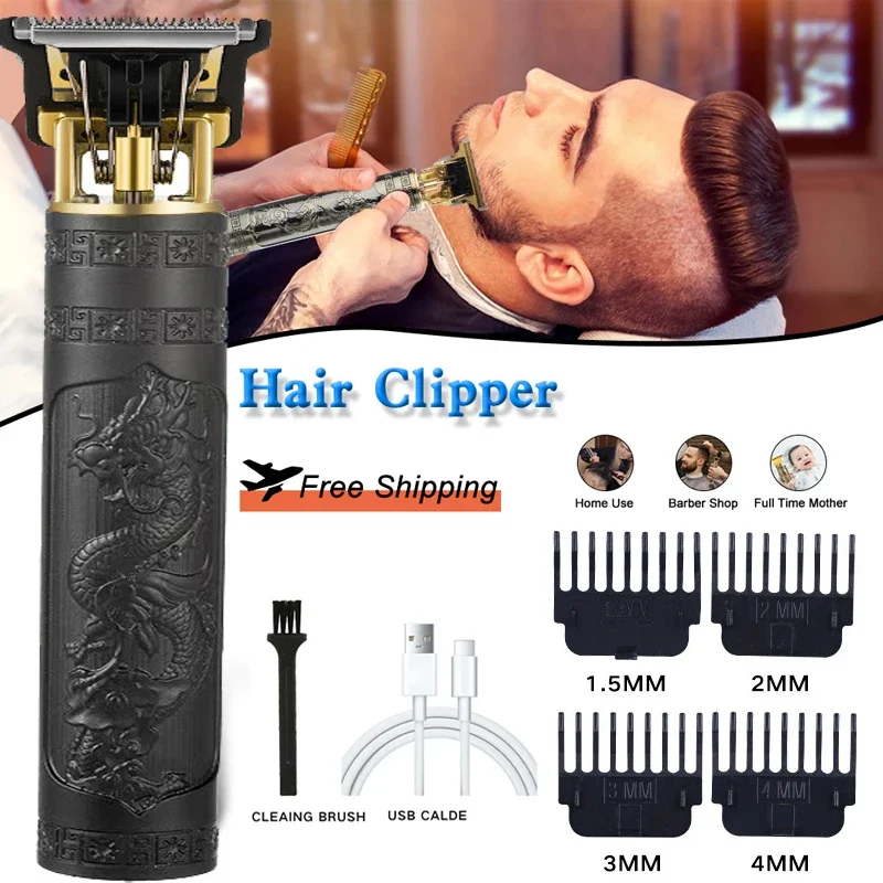 Haircut Scheermes Voor Mannen Oplaadbare Clipper Scheerapparaat Volwassen Elektrische Vintage Clipperrames Home Usb Opladen Kapper