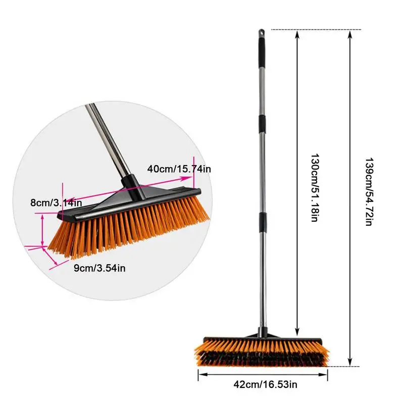 Floor Scrubbing Brush Stiff Bristle Scrubber Portable Floor Scrub Brush Grout Brush Outdoor Sweeping Brush for Warehouses Garage