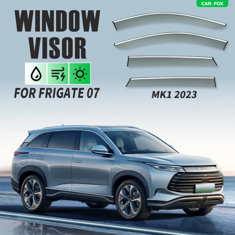

Оконный козырек для BYD Frigate 07 2023, Автомобильный Дверной козырек, защитные стекла для BYD Frigate 07 2023