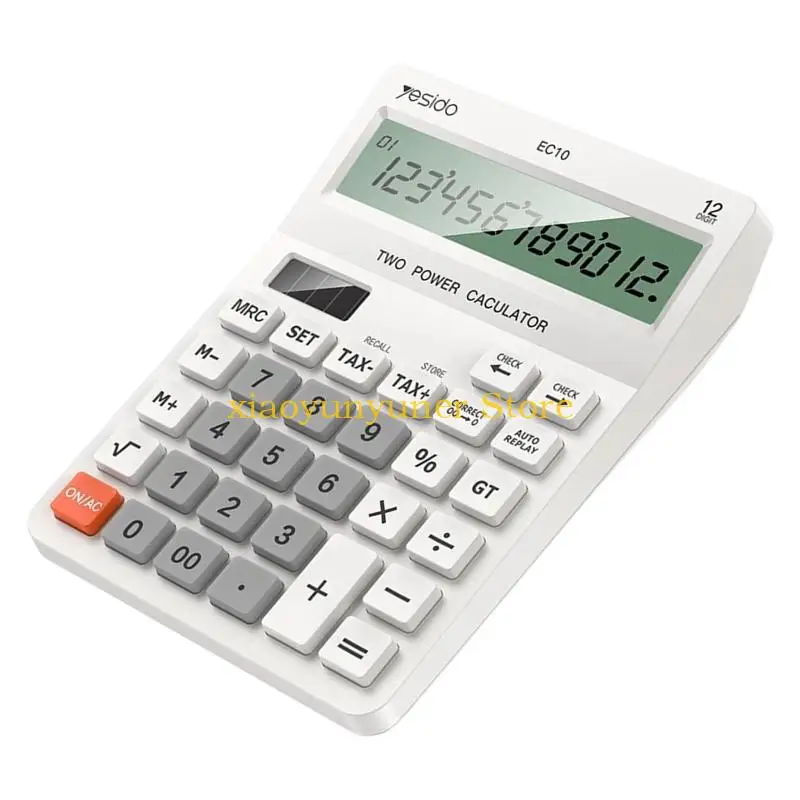 P9JB 12 Digit Large Screen Desktop Calculator for Office Work, Accounting Entry and Home Budget Planning with Solar Bttery