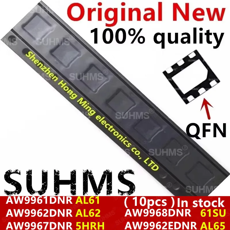 (10 قطعة) 100% جديد AW9961DNR AL61 AW9962DNR AL62 AW9967DNR 5HRH AW9968DNR 61SU AW9962EDNR AL65 AW9961 AW9962 AW9967 AW9968 QFN-6