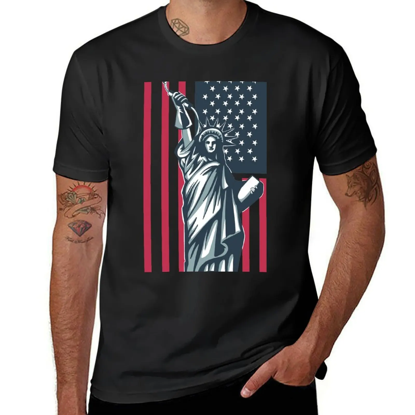 

Welder Liberty T-Shirt for a boy korean fashion mens t shirt