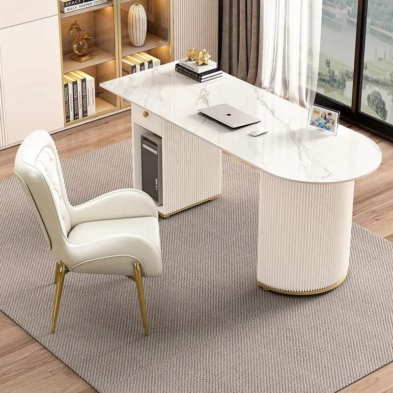 Reception Desk Modern Integrated Corner Design for Store for Supermarket Sturdy Construction, Cashier Checkout Counter