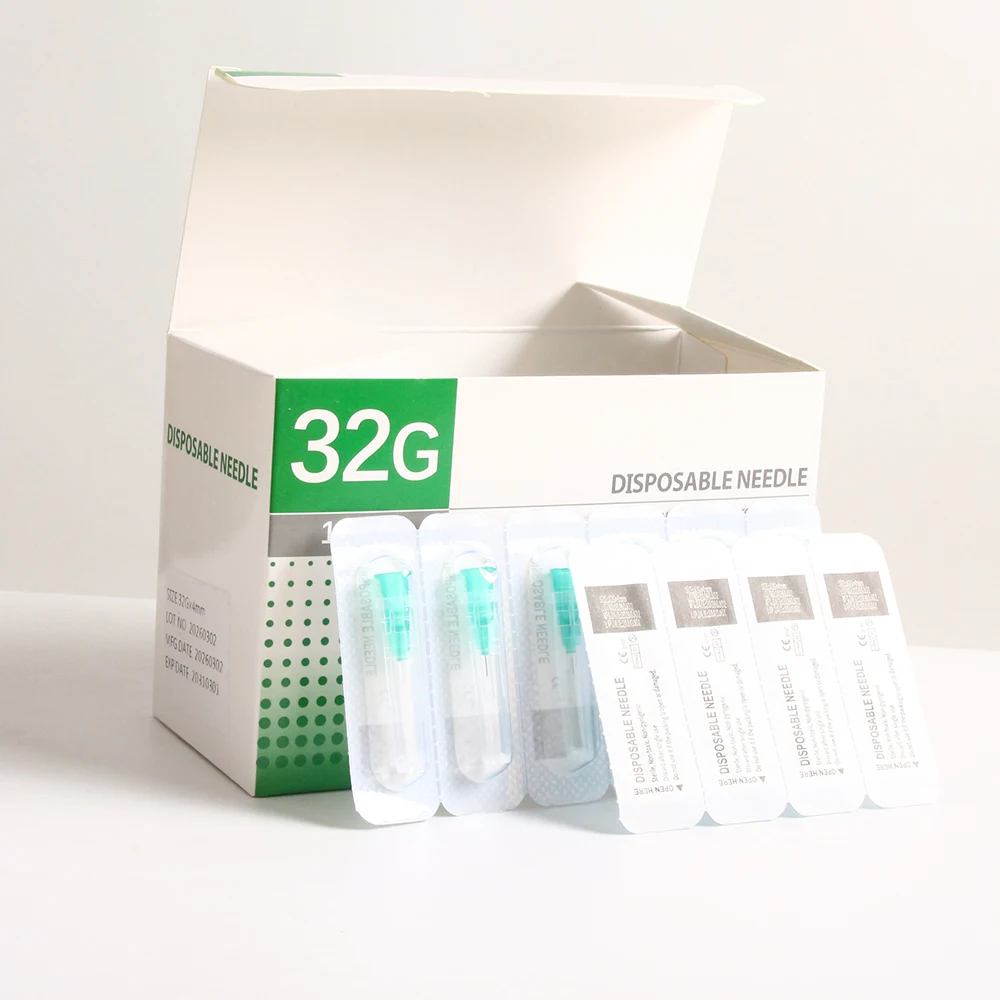 100pcs Painless small needle painless beauty ultrafine 32G 1.5/2.5/4/6/8/13mm syringes Korean Needles Eyelid Tools