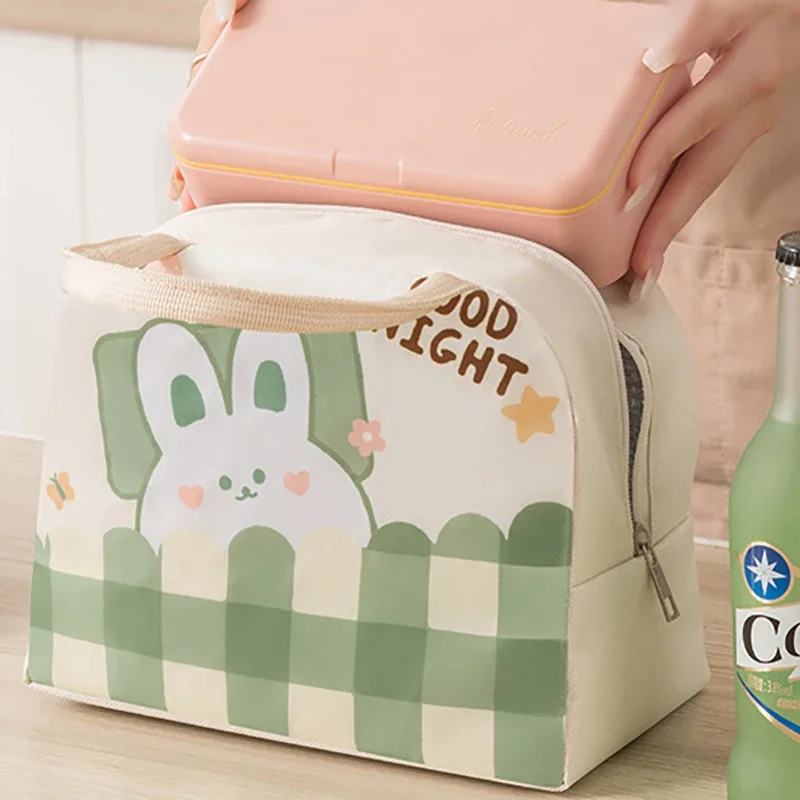 Non-woven Thermal Bag Thickened Aluminium Foil Insulation Cold Lunch Box Bag Students Portable Lunch Storage Cartoon Lunch Bag