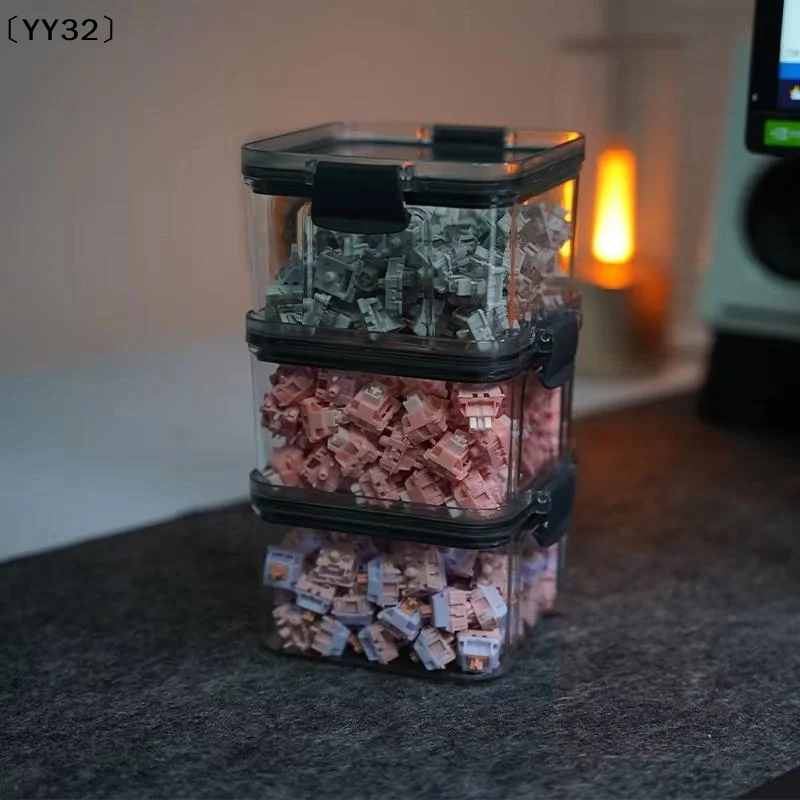 Keyboard Switches Container Storage Box PC Polycarbonate Switches Box For Mechanical Keyboard 460ml Multi-purpose Use〔YY32〕