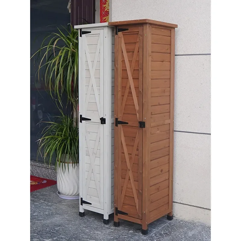 Outdoor Garden Storage Cabinet Weatherproof Tool House for Courtyard Terrace Patio Yard Organization Locker Shed for Sundries