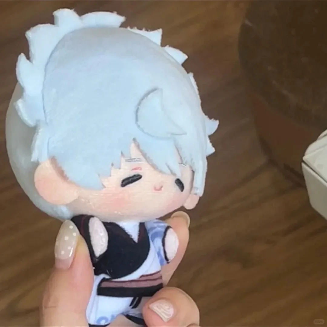 Farcito 10 cm Gintama Gintoki Sakata Cotton Doll Stampato Corpo Portachiavi Mini Morbido Peluche Figure Giocattolo Regalo Di Compleanno